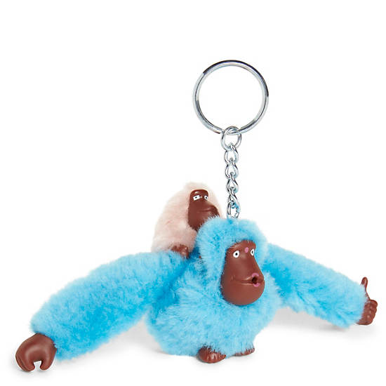 Kipling Mom And Baby Mode Sven Monkey Keychain Tillbehör Blå | SE 1269EB